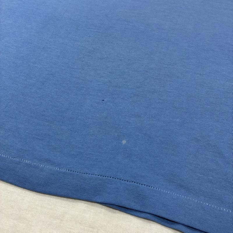 ヴィンテージ VINTAGE Tシャツ 半袖 RUSSELL Athletics アメリカン フットボール USA製 シングルステッチ リンガー Tシャツ M ロゴ、文字 X プリント 水色 / ライトブルー / X 白 / ホワイト / white X 紺 / ネイビー / navy メンズ USED 古着 中古 50134222