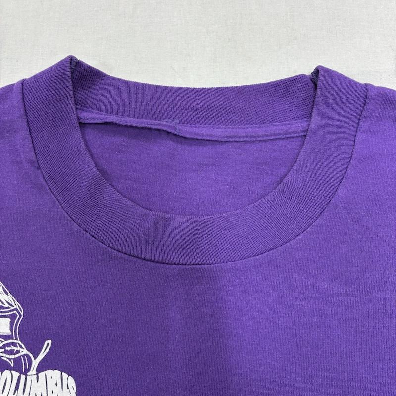 ヴィンテージ VINTAGE Tシャツ 半袖 D.A.R.E. 薬物乱用防止 DRUG ABUSE RESISTANCE EDUCATION シングルステッチ メッセージ Tシャツ - ロゴ、文字 X プリント 紫 / パープル / purple X 黄緑 / イエローグリーン / X 白 / ホワイト / white メンズ USED 古着 中古 50134232