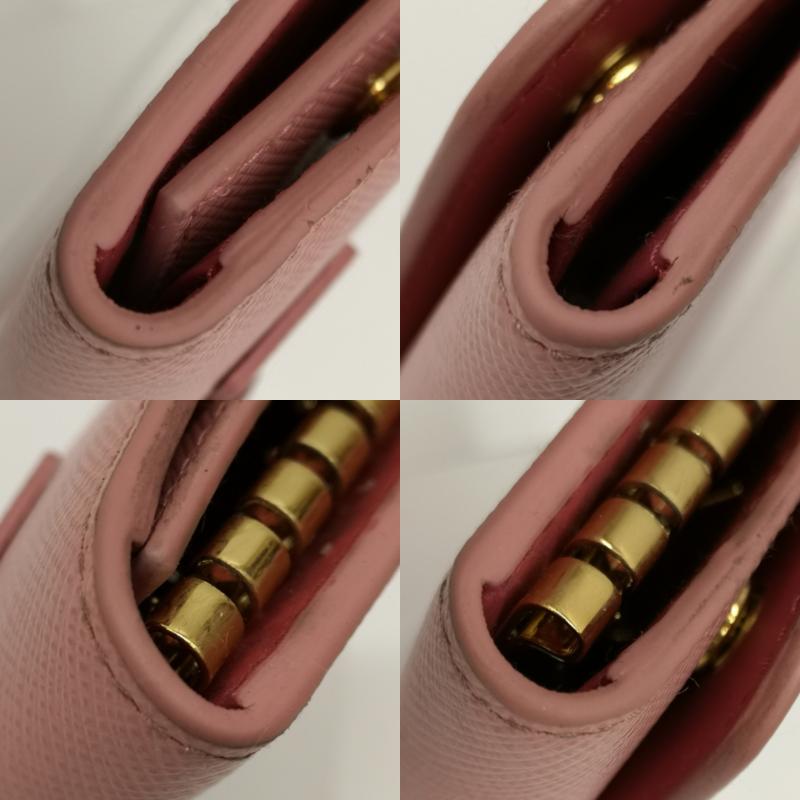 プラダ PRADA キーケース キーケース 6連キーケース レザー サフィアーノ フィオッコ リボン - 桃 / ピンク / pink レディース USED 古着 中古 50134298