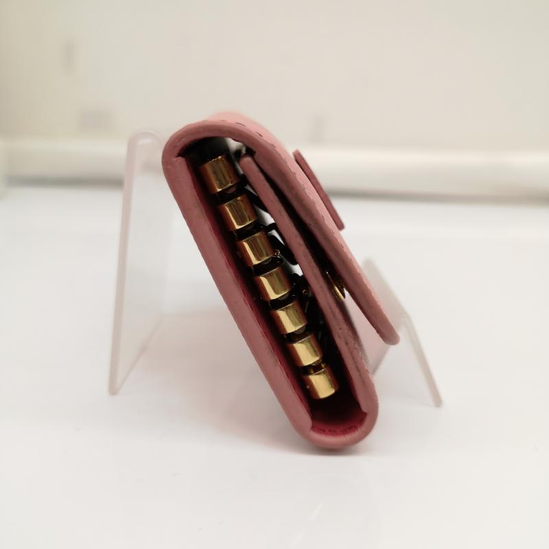 プラダ PRADA キーケース キーケース 6連キーケース レザー サフィアーノ フィオッコ リボン - 桃 / ピンク / pink レディース USED 古着 中古 50134298