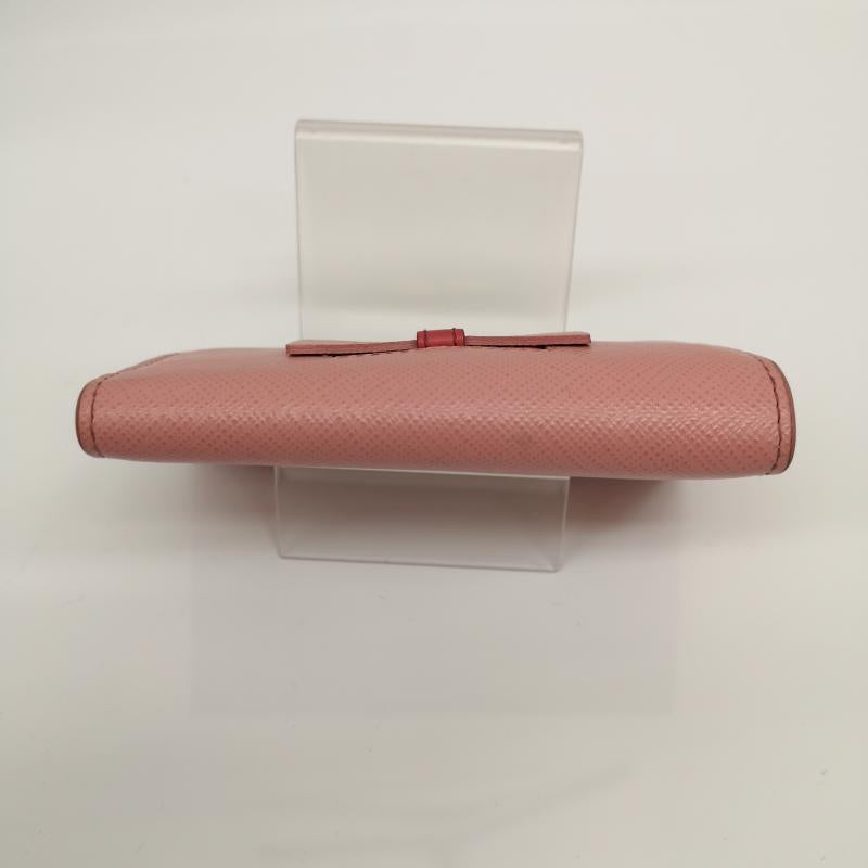 プラダ PRADA キーケース キーケース 6連キーケース レザー サフィアーノ フィオッコ リボン - 桃 / ピンク / pink レディース USED 古着 中古 50134298
