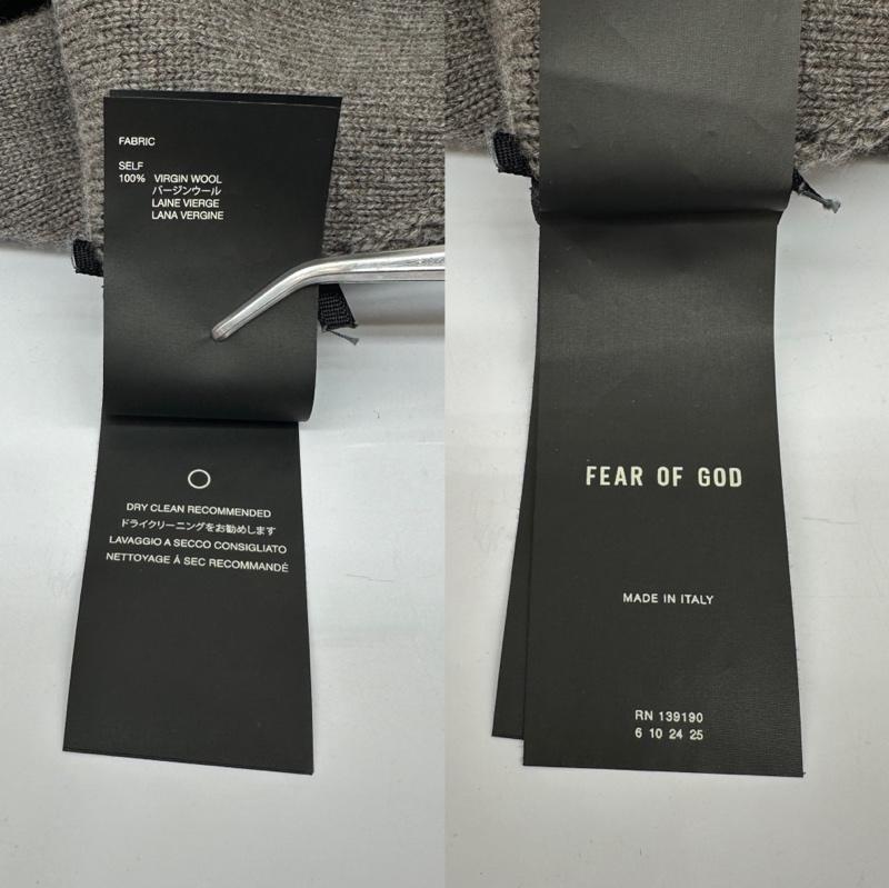 フィアーオブゴッド Fear of God ニット、セーター 長袖 Eternal Merino Knit Crewneck バージン ウール クルー ネック ニット XL 灰 / グレー / gray X ベージュ / ベージュ / beige メンズ USED 古着 中古 50134301