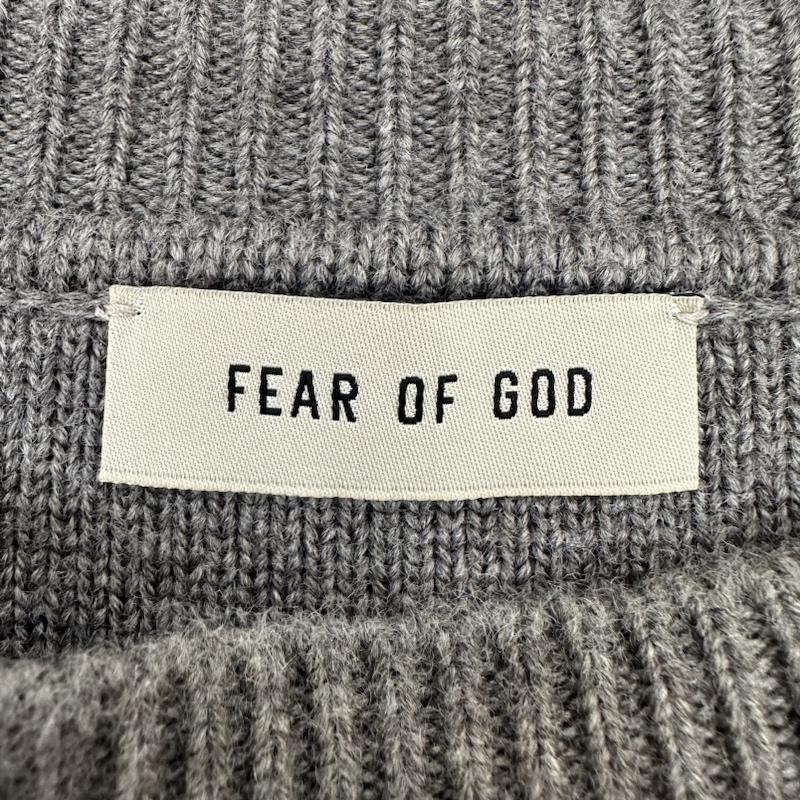 フィアーオブゴッド Fear of God ニット、セーター 長袖 Eternal Merino Knit Crewneck バージン ウール クルー ネック ニット XL 灰 / グレー / gray X ベージュ / ベージュ / beige メンズ USED 古着 中古 50134301