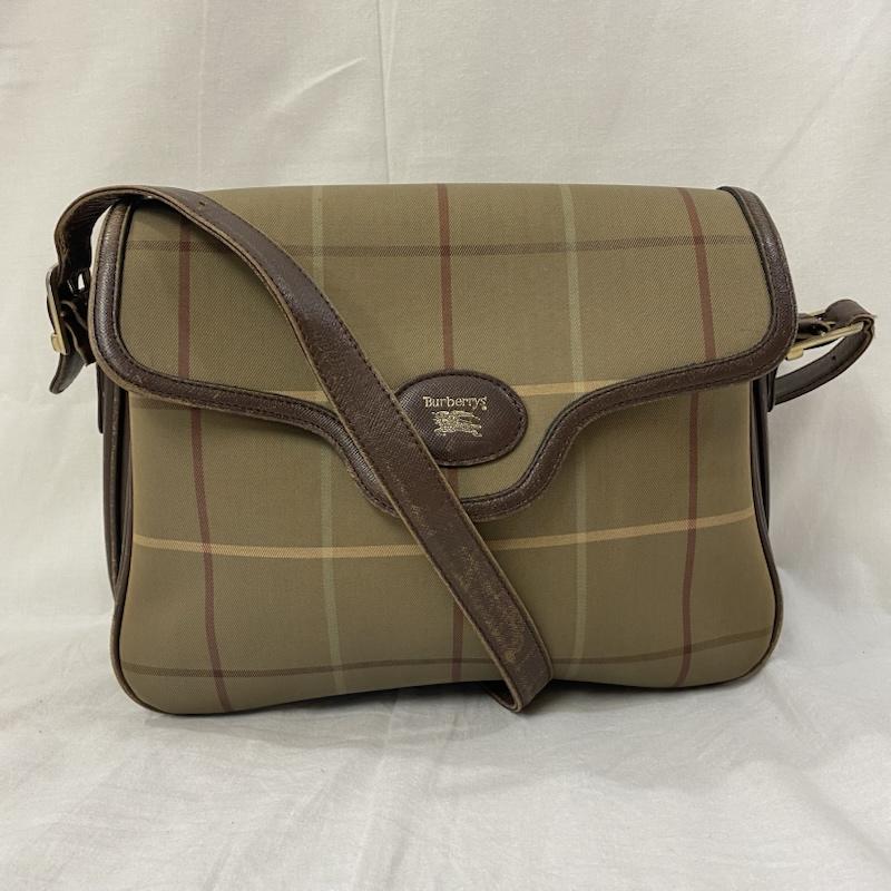 古着 USED ショルダーバッグ ショルダーバッグ burberrys ノバチェック ロゴパッチ ショルダーバッグ VINTAGE ユニセックス - ロゴ、文字 カーキオリーブ / カーキオリーブ / メンズ USED 古着 中古 50134318