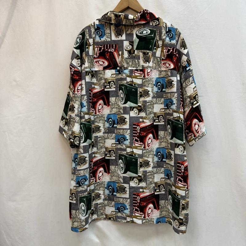 ロカウェア ROCAWEAR シャツ、ブラウス 半袖 クラシックカー 総柄 オープンカラーシャツ 90s 00s XL メンズ USED 古着 中古 50134335