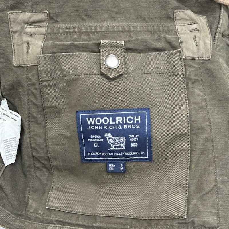ウールリッチ WOOLRICH ジャケット、上着 ジャンパー、ブルゾン JOHN RICH & BROS ミリタリー サファリ ファティーグ ジャケット 製品洗い ウォッシュ加工 S ダメージ加工 カーキ / カーキ / khaki メンズ USED 古着 中古 50134381