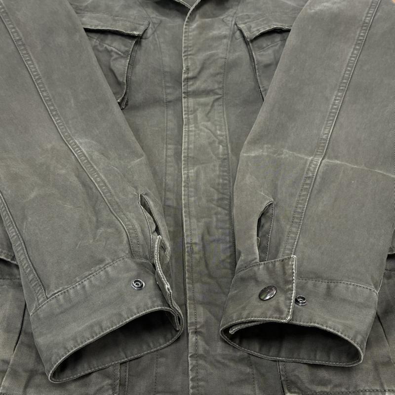 ウールリッチ WOOLRICH ジャケット、上着 ジャンパー、ブルゾン JOHN RICH & BROS ミリタリー サファリ ファティーグ ジャケット 製品洗い ウォッシュ加工 S ダメージ加工 カーキ / カーキ / khaki メンズ USED 古着 中古 50134381