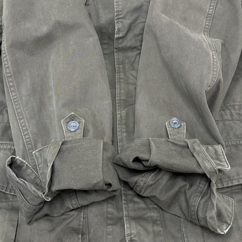 ウールリッチ WOOLRICH ジャケット、上着 ジャンパー、ブルゾン JOHN RICH & BROS ミリタリー サファリ ファティーグ ジャケット 製品洗い ウォッシュ加工 S ダメージ加工 カーキ / カーキ / khaki メンズ USED 古着 中古 50134381