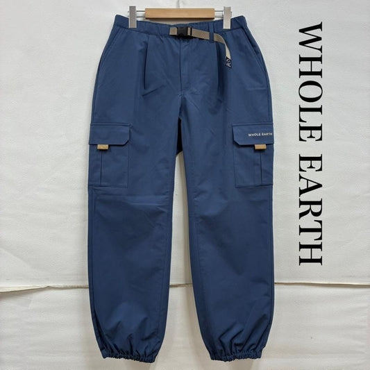 ホールアース Whole Earth ボトムス ボトムス ナイロン カーゴパンツ 裾絞り WE2SDZ39 アウトドア XL ワンポイント X ロゴ、文字 X 刺繍 青 / ブルー / blue メンズ USED 古着 中古 50134384