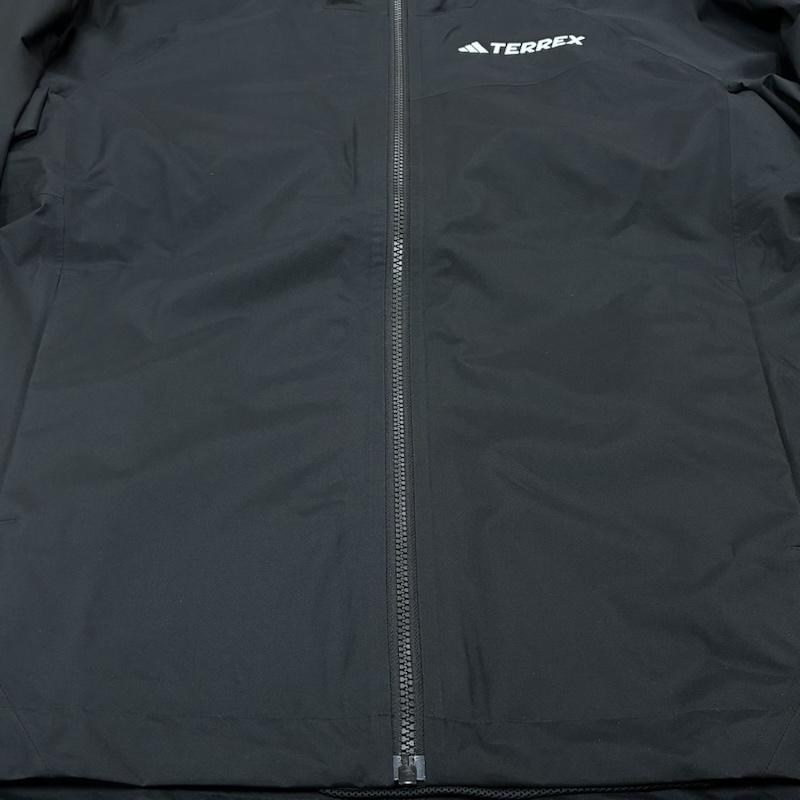 アディダス adidas ジャケット、上着 ジャンパー、ブルゾン テレックス マルチ 2層構造 RAIN. RDY ジャケット JN8804 マウンテン パーカー L ワンポイント X ロゴ、文字 X プリント 黒 / ブラック / black X 白 / ホワイト / white メンズ USED 古着 中古 50134386