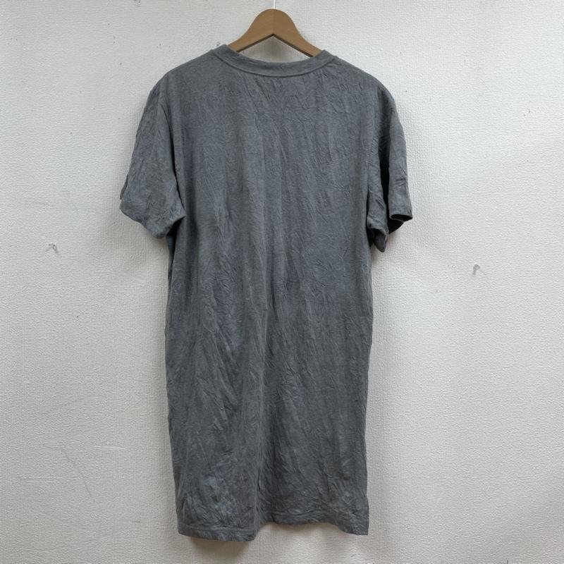 グラウンドワイ Ground Y Tシャツ 半袖 半袖 Tシャツ チュニック丈 クルーネック シャツ カットソー シワ加工 ロング丈 GW-T10-901 1 無地 灰 / グレー / gray メンズ USED 古着 中古 50134400