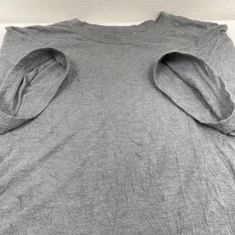 グラウンドワイ Ground Y Tシャツ 半袖 半袖 Tシャツ チュニック丈 クルーネック シャツ カットソー シワ加工 ロング丈 GW-T10-901 1 無地 灰 / グレー / gray メンズ USED 古着 中古 50134400