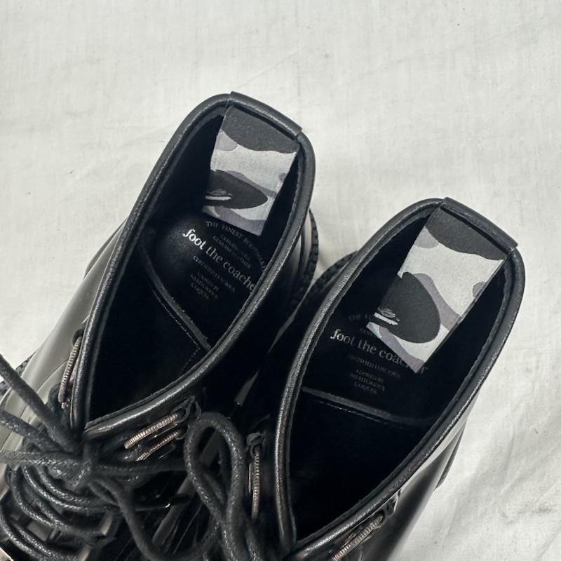 アベイシングエイプ A BATHING APE ブーツ 一般 BBK BO FTCBB1M F BAPE BLACK × FOOT THE COACHER レザー ブーツ US：7 黒 / ブラック / black メンズ USED 古着 中古 50134415