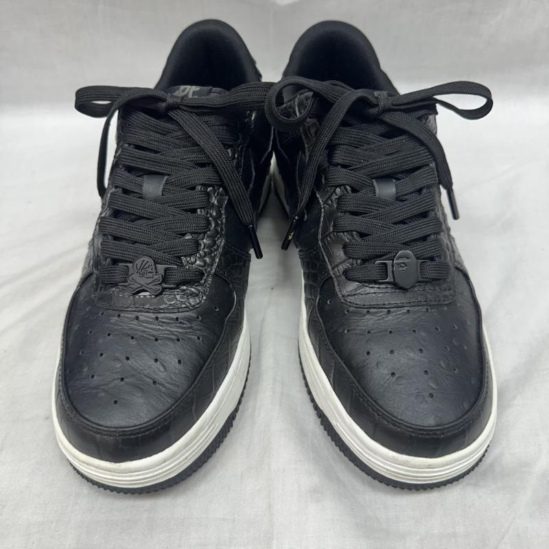 アベイシングエイプ A BATHING APE スニーカー スニーカー 1J23191901 Neighborhood × Bapesta Black Crocodile & Ostrich ネイバーフッド ベイプスタ スニーカー US：8.5 黒 / ブラック / black メンズ USED 古着 中古 50134416