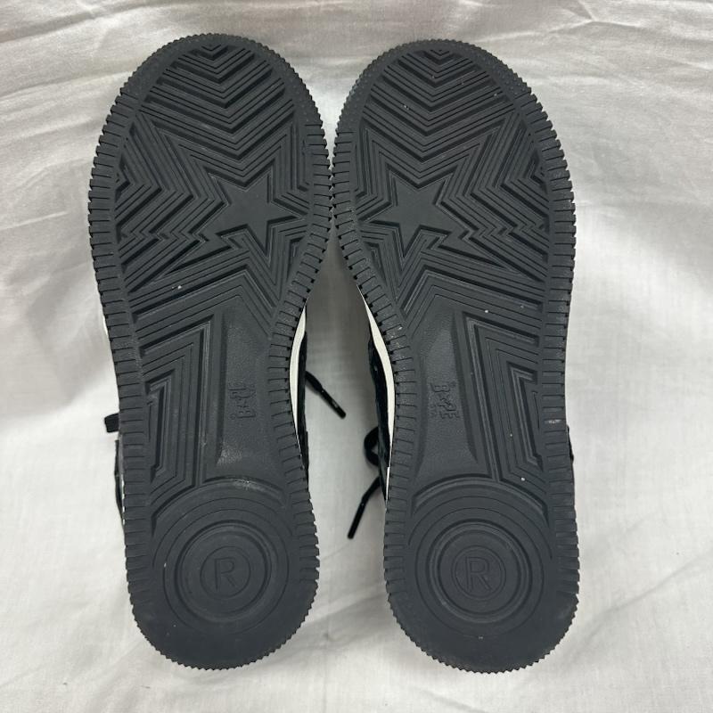 アベイシングエイプ A BATHING APE スニーカー スニーカー 1J23191901 Neighborhood × Bapesta Black Crocodile & Ostrich ネイバーフッド ベイプスタ スニーカー US：8.5 黒 / ブラック / black メンズ USED 古着 中古 50134416