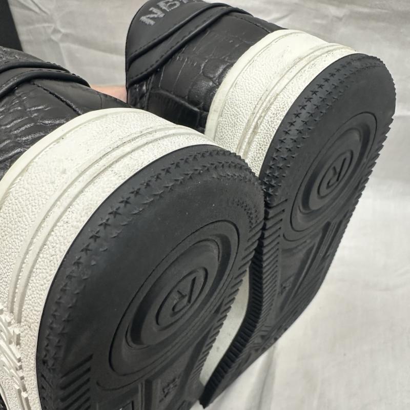 アベイシングエイプ A BATHING APE スニーカー スニーカー 1J23191901 Neighborhood × Bapesta Black Crocodile & Ostrich ネイバーフッド ベイプスタ スニーカー US：8.5 黒 / ブラック / black メンズ USED 古着 中古 50134416