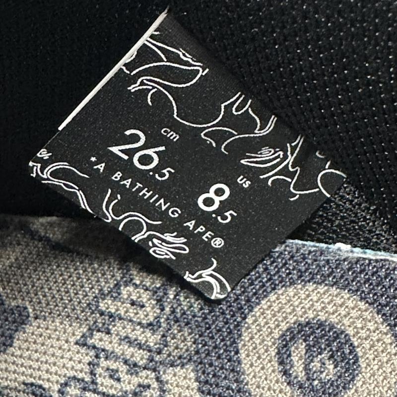 アベイシングエイプ A BATHING APE スニーカー スニーカー 1J23191901 Neighborhood × Bapesta Black Crocodile & Ostrich ネイバーフッド ベイプスタ スニーカー US：8.5 黒 / ブラック / black メンズ USED 古着 中古 50134416