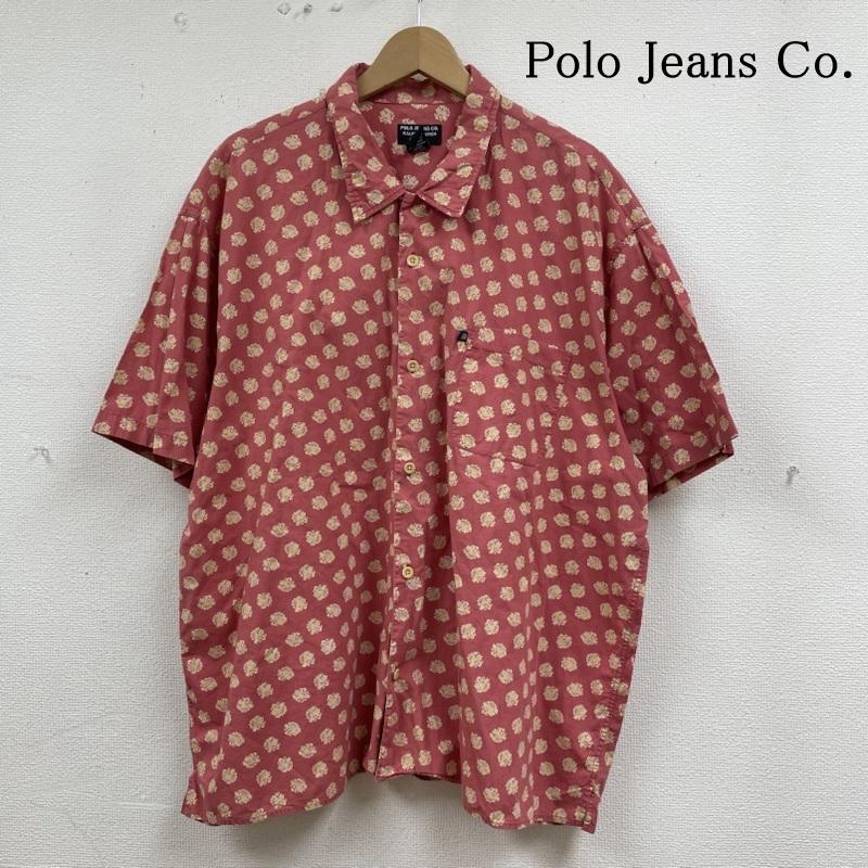 ポロ ジーンズ Polo Jeans Co. シャツ、ブラウス 半袖 90s 半袖 開襟 オープンカラー シャツ デザイン シャツ 総柄 プリント XL 総柄 X プリント 赤 / レッド / red メンズ USED 古着 中古 50134447