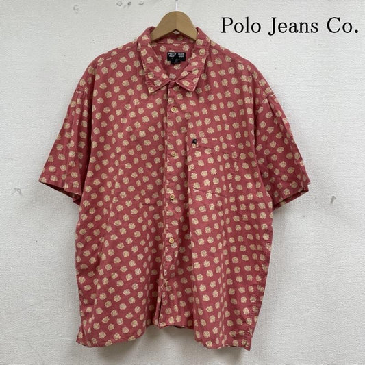 ポロ ジーンズ Polo Jeans Co. シャツ、ブラウス 半袖 90s 半袖 開襟 オープンカラー シャツ デザイン シャツ 総柄 プリント XL 総柄 X プリント 赤 / レッド / red メンズ USED 古着 中古 50134447