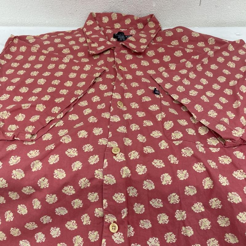 ポロ ジーンズ Polo Jeans Co. シャツ、ブラウス 半袖 90s 半袖 開襟 オープンカラー シャツ デザイン シャツ 総柄 プリント XL 総柄 X プリント 赤 / レッド / red メンズ USED 古着 中古 50134447