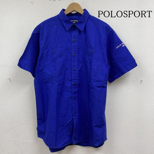 ポロスポーツラルフローレン POLOSPORT シャツ、ブラウス 半袖 90s ポロスポ 半袖 シャツ ブラウス 胸ポケット ボタン ロゴ プリント L ロゴ、文字 X プリント 青 / ブルー / blue メンズ USED 古着 中古 50134451