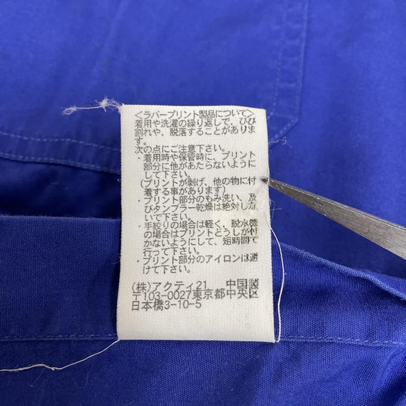 ポロスポーツラルフローレン POLOSPORT シャツ、ブラウス 半袖 90s ポロスポ 半袖 シャツ ブラウス 胸ポケット ボタン ロゴ プリント L ロゴ、文字 X プリント 青 / ブルー / blue メンズ USED 古着 中古 50134451