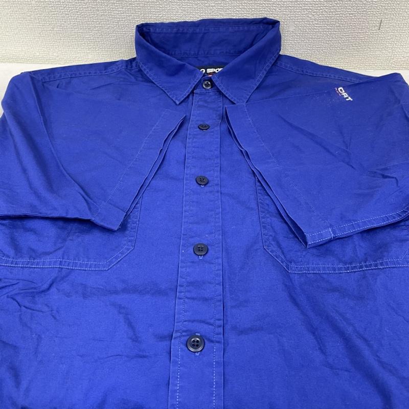 ポロスポーツラルフローレン POLOSPORT シャツ、ブラウス 半袖 90s ポロスポ 半袖 シャツ ブラウス 胸ポケット ボタン ロゴ プリント L ロゴ、文字 X プリント 青 / ブルー / blue メンズ USED 古着 中古 50134451