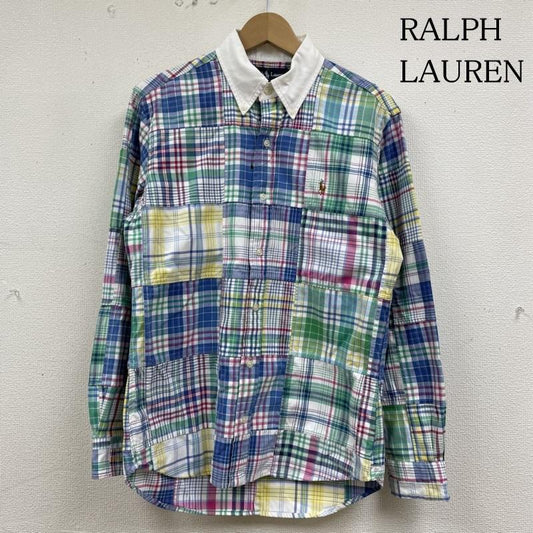 ラルフローレン RALPHLAUREN シャツ、ブラウス 長袖 90s 長袖 シャツ ブラウス ボタン ホースロゴ 刺繍 パッチワーク チェック柄 M ロゴ、文字 X 刺繍 X チェック マルチカラー / マルチカラー / multicolor メンズ USED 古着 中古 50134452