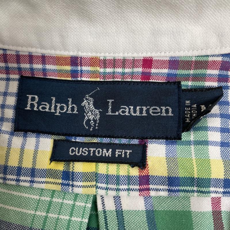 ラルフローレン RALPHLAUREN シャツ、ブラウス 長袖 90s 長袖 シャツ ブラウス ボタン ホースロゴ 刺繍 パッチワーク チェック柄 M ロゴ、文字 X 刺繍 X チェック マルチカラー / マルチカラー / multicolor メンズ USED 古着 中古 50134452
