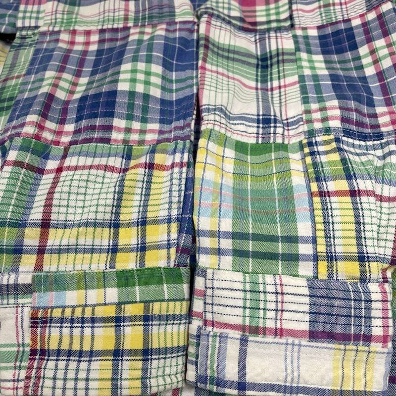 ラルフローレン RALPHLAUREN シャツ、ブラウス 長袖 90s 長袖 シャツ ブラウス ボタン ホースロゴ 刺繍 パッチワーク チェック柄 M ロゴ、文字 X 刺繍 X チェック マルチカラー / マルチカラー / multicolor メンズ USED 古着 中古 50134452