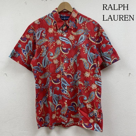ラルフローレン RALPHLAUREN シャツ、ブラウス 半袖 Vintage OLD 90s ペイズリー アロハ シャツ 半袖 ボタンダウン L プリント X 総柄 X ペイズリー 赤 / レッド / red X マルチカラー / マルチカラー / multicolor メンズ USED 古着 中古 50134453