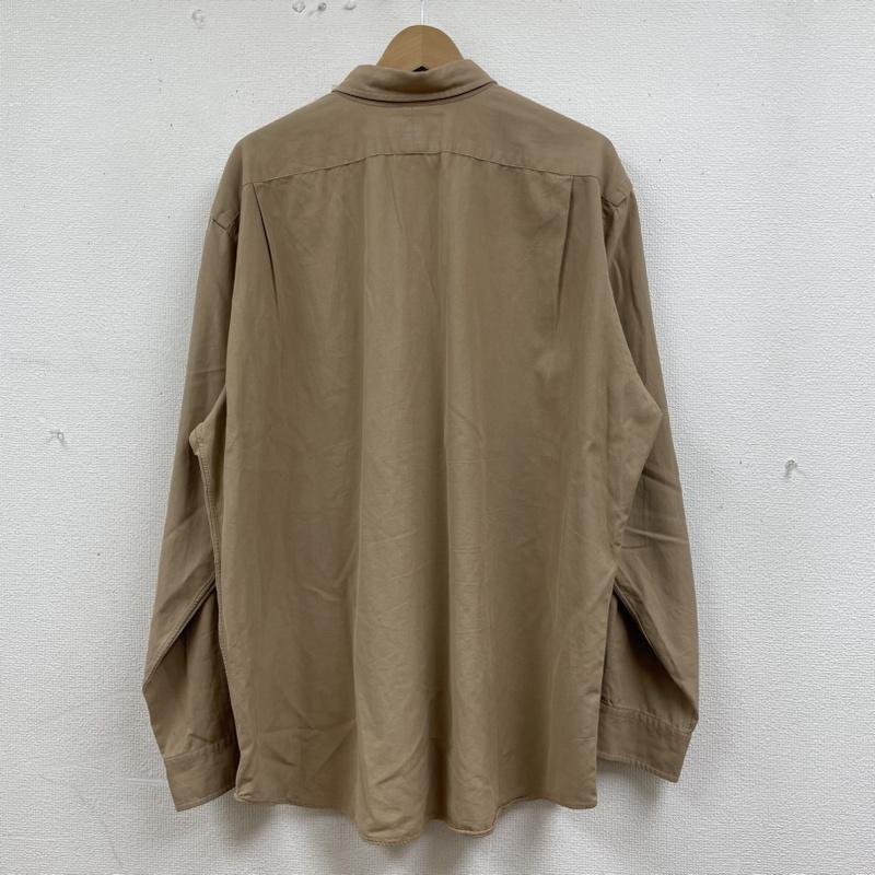 ポロバイラルフローレン Polo by RALPH LAUREN シャツ、ブラウス 長袖 90s シルク 34％ コットン 66％ 長袖 シャツ ブラウス 胸ポケット ボタン XL 無地 ベージュ / ベージュ / beige メンズ USED 古着 中古 50134455