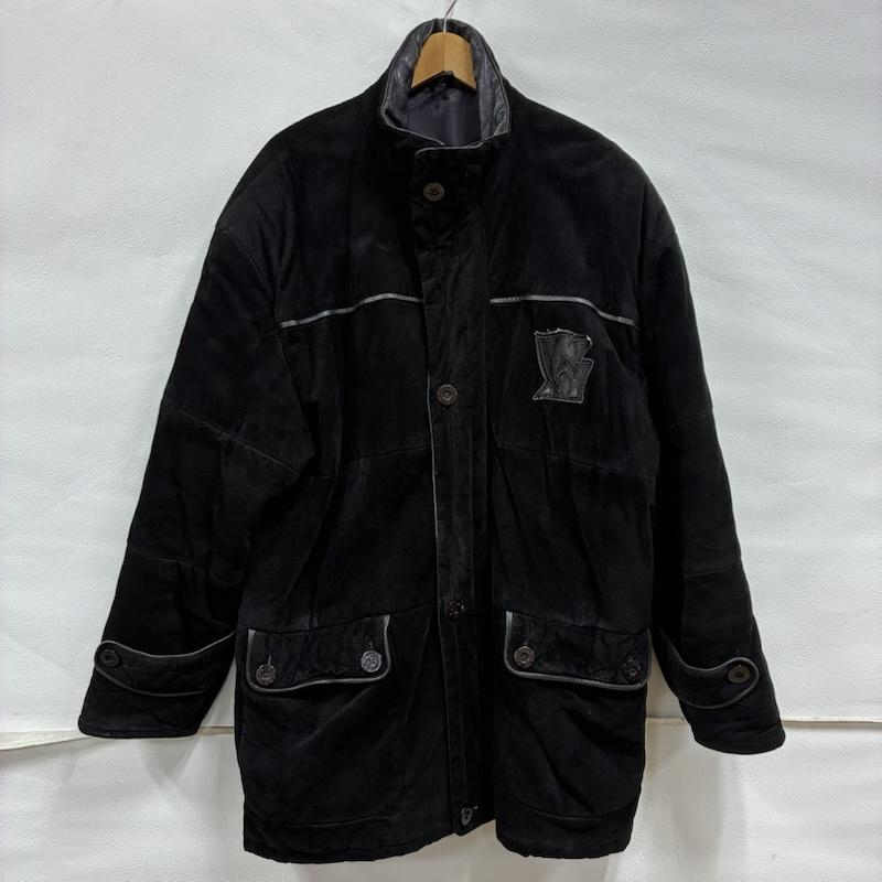 ヴィンテージ VINTAGE ジャケット、上着 レザージャケット VIA NUOVA PELLE ピッグ スエード レザー パイピング 中綿 ジャケット 52 黒 / ブラック / black メンズ USED 古着 中古 50134469