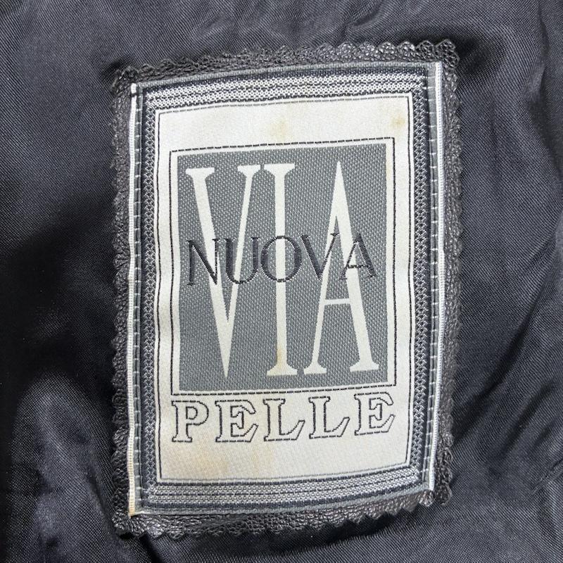 ヴィンテージ VINTAGE ジャケット、上着 レザージャケット VIA NUOVA PELLE ピッグ スエード レザー パイピング 中綿 ジャケット 52 黒 / ブラック / black メンズ USED 古着 中古 50134469