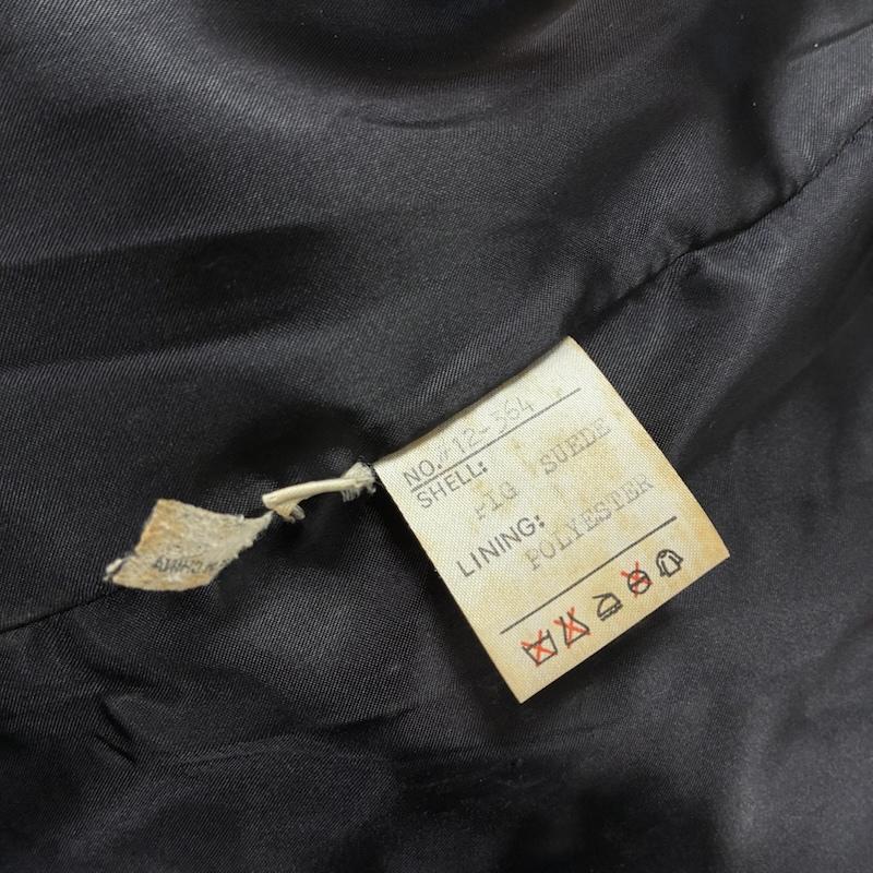ヴィンテージ VINTAGE ジャケット、上着 レザージャケット VIA NUOVA PELLE ピッグ スエード レザー パイピング 中綿 ジャケット 52 黒 / ブラック / black メンズ USED 古着 中古 50134469