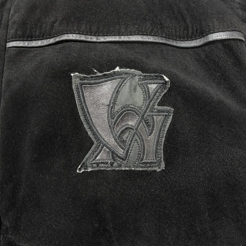 ヴィンテージ VINTAGE ジャケット、上着 レザージャケット VIA NUOVA PELLE ピッグ スエード レザー パイピング 中綿 ジャケット 52 黒 / ブラック / black メンズ USED 古着 中古 50134469
