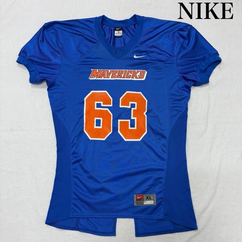 ナイキ NIKE Tシャツ 半袖 MAVERICKS ユニフォーム ゲームシャツ メッシュ ナンバリング XL ロゴ、文字 X プリント 青 / ブルー / blue X 橙 / オレンジ / orange X 白 / ホワイト / white メンズ USED 古着 中古 50134555