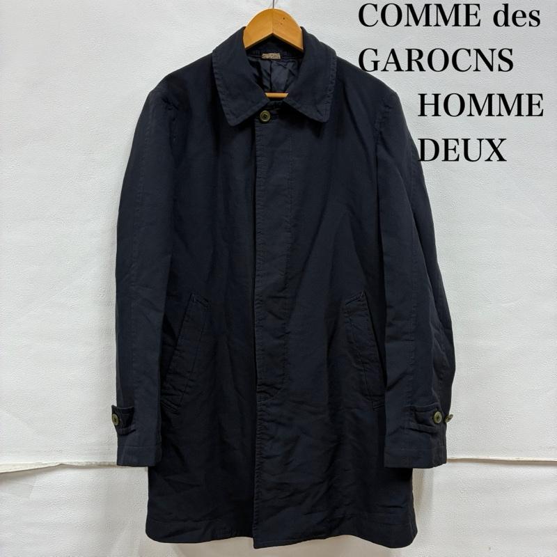 コムデギャルソンオムドゥ COMME des GARCONS HOMME DEUX コート コート一般 2015AW 製品染め エステル 後染め フライフロント ステンカラー コート DP-C001 M 紺 / ネイビー / navy メンズ USED 古着 中古 50134560