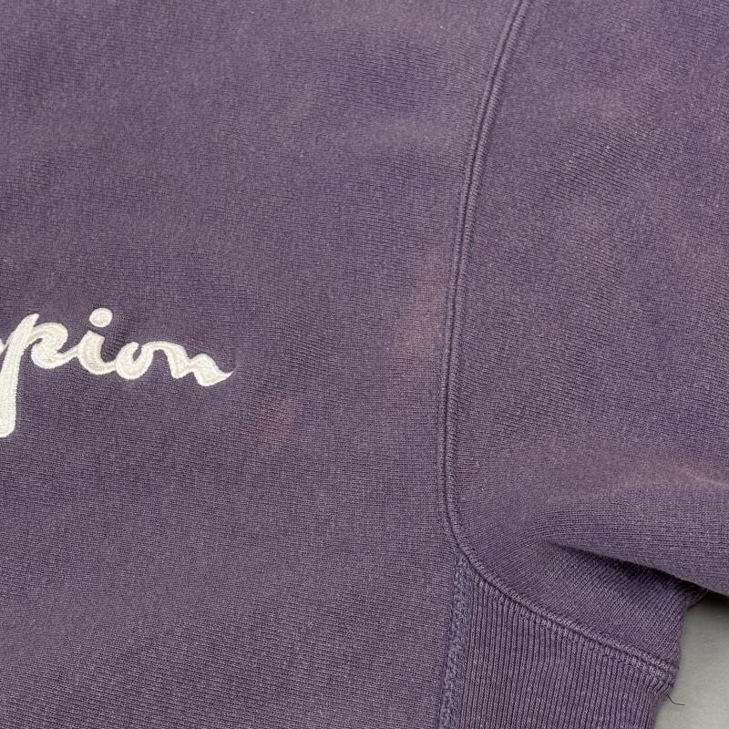 チャンピオン Champion トレーナー 長袖 90年代 ビンテージ USA製 リバースウィーブ ロゴ 刺繍 スウェット トレーナー 薄紫 ライトパープル M メンズ USED 古着 中古 50134563