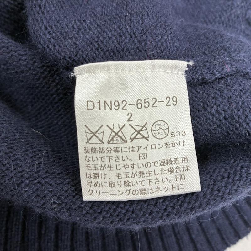バーバリーブラックレーベル BURBERRY BLACK LABEL ニット、セーター 長袖 ノルディック ダイヤ ロゴ メタルプレート クルーネック ニット セーター D1N92-652-29 2 えんじ / ワインレッド / dark red X 紺 / ネイビー / navy X ベージュ / ベージュ / beige メンズ USED 古着 中古 50134565