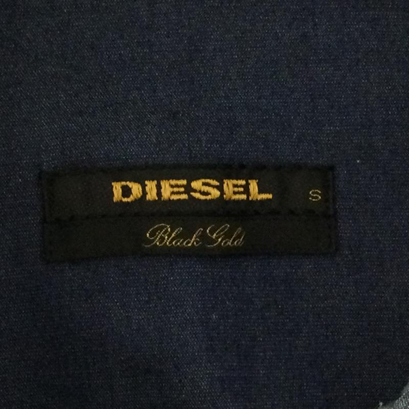 ディーゼル ブラック ゴールド DIESEL BLACK GOLD シャツ、ブラウス 長袖 Black Gold 長袖 シャツ デニム 切替シャツ S 青 / ブルー / blue メンズ USED 古着 中古 50134650