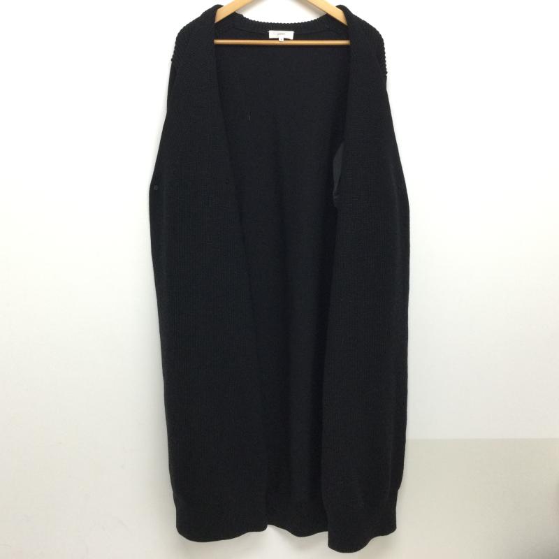ハイク HYKE カーディガン 長袖 RIB LONG CARDIGAN ロングカーディガン 羊毛 1 黒 / ブラック / black レディース USED 古着 中古 50134651