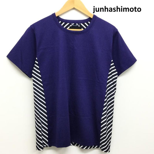 ジュンハシモト junhashimoto Tシャツ 半袖 BACK BORDER T 1101710002 3 青 / ブルー / blue メンズ USED 古着 中古 50134682
