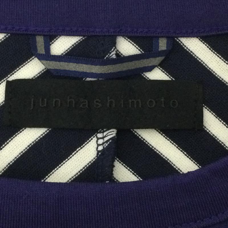ジュンハシモト junhashimoto Tシャツ 半袖 BACK BORDER T 1101710002 3 青 / ブルー / blue メンズ USED 古着 中古 50134682