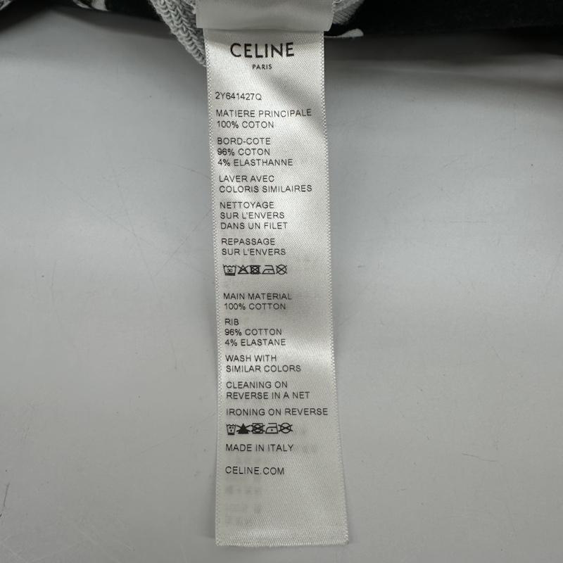 セリーヌ CELINE パーカー 長袖 22SS Amy Dorian Artist Print Hoodie エイミードリアン アーティスト プリント パーカー 2Y641427Q XS 黒 / ブラック / black X 白 / ホワイト / white メンズ USED 古着 中古 50134687
