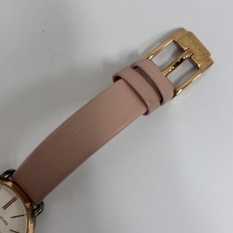 マイケルコース MICHAEL KORS 腕時計 アナログ（クォーツ式） MK-2735 レザーベルト アナログ クォーツ 腕時計 ローズゴールド クリスタル - 桃 / ピンク / pink レディース USED 古着 中古 50134700