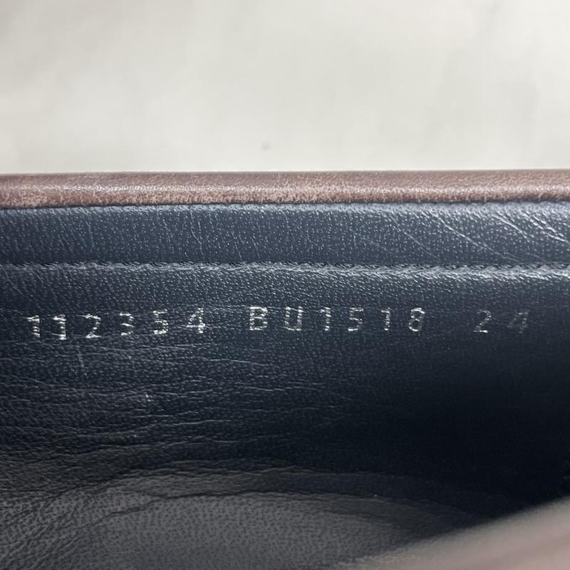 バーバリー BURBERRY 革靴 革靴 112354 BU1518 ダークブラウン レザー スリッポン 24.0cm ダークブラウン / ダークブラウン / メンズ USED 古着 中古 50134706