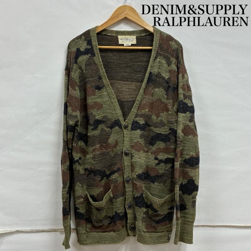 ラルフローレン RALPHLAUREN カーディガン 長袖 DENIM&SUPPLY コットン ニット Vネック カーディガン カモフラ S カモフラージュ柄・迷彩 マルチカラー / マルチカラー / multicolor メンズ USED 古着 中古 50134777