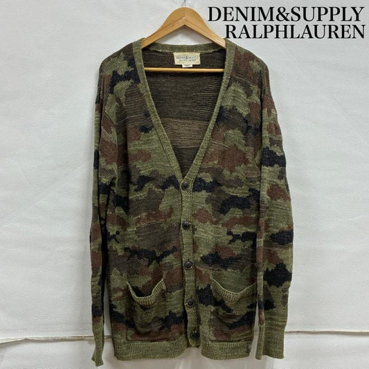 ラルフローレン RALPHLAUREN カーディガン 長袖 DENIM&SUPPLY コットン ニット Vネック カーディガン カモフラ S カモフラージュ柄・迷彩 マルチカラー / マルチカラー / multicolor メンズ USED 古着 中古 50134777