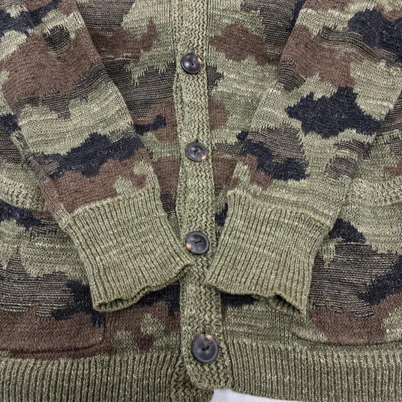 ラルフローレン RALPHLAUREN カーディガン 長袖 DENIM&SUPPLY コットン ニット Vネック カーディガン カモフラ S カモフラージュ柄・迷彩 マルチカラー / マルチカラー / multicolor メンズ USED 古着 中古 50134777